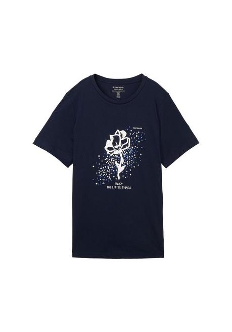 TOM TAILOR Plus T-Shirt mit platziertem Frontdruck - marine bedruckt sheego Saisonschlussverkauf