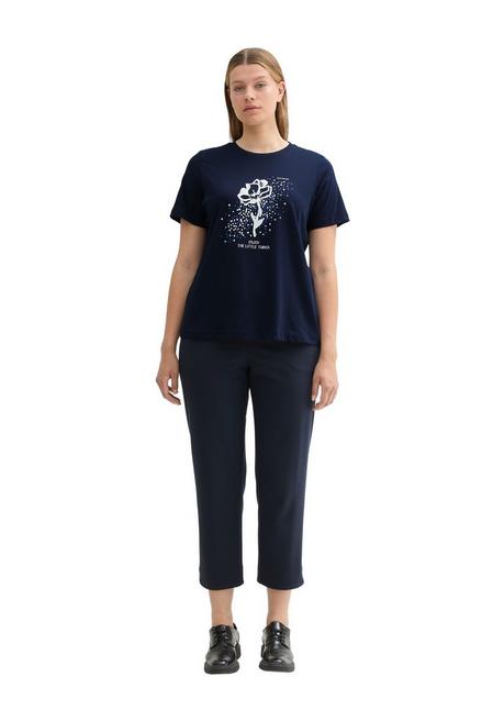 TOM TAILOR Plus T-Shirt mit platziertem Frontdruck - marine bedruckt sheego Saisonschlussverkauf