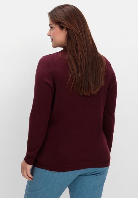 sheego Extraweicher Pullover mit Stehkragen - beere sheego Neueste Mode
