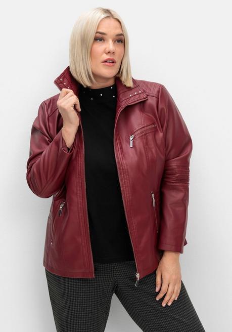 sheego Bikerjacke in Lederoptik - rot sheego Zeitlich begrenztes Angebot