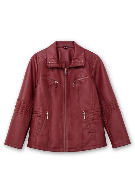 sheego Bikerjacke in Lederoptik - rot sheego Zeitlich begrenztes Angebot