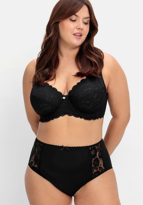 sheego Taillenslip mit transparenter Spitze - schwarz sheego Räumungsverkauf