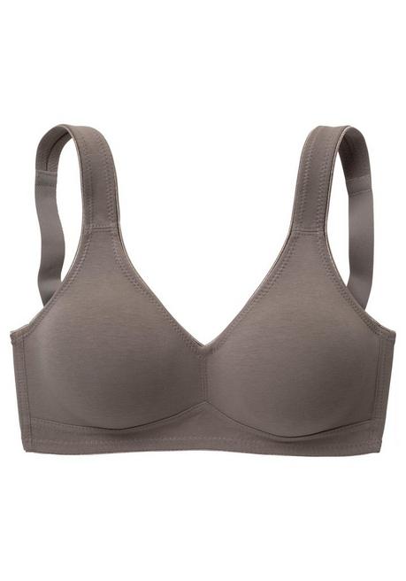 PETITE FLEUR Doppelpack Basic-BHs ohne Bügel - taupe+weiß sheego Tägliche Deals