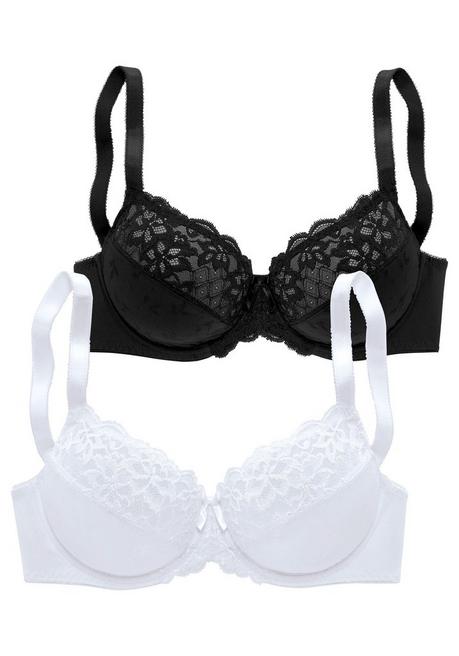 PETITE FLEUR Bügel-BH - schwarz+weiß sheego Bis zu 50% Rabatt