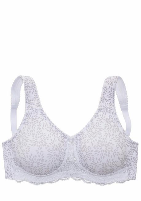 NUANCE Entlastungs-BH mit Jacquardspitze - weiß-taupe sheego Clearance-Verkauf