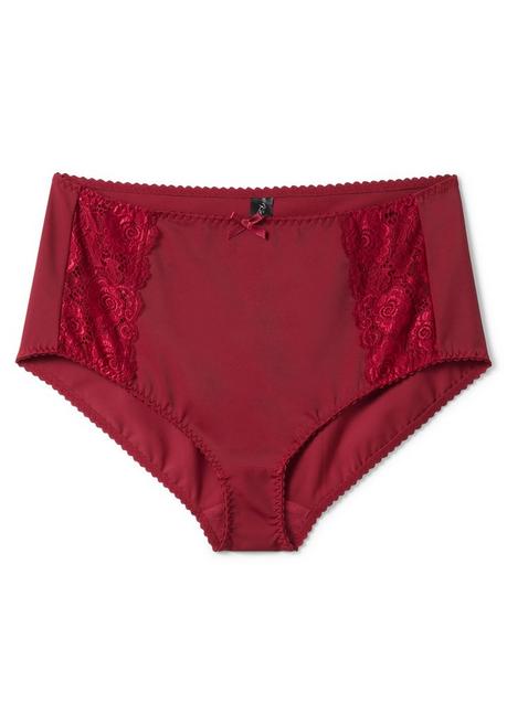 sheego Taillenslip mit transparenter Spitze - burgund sheego Online