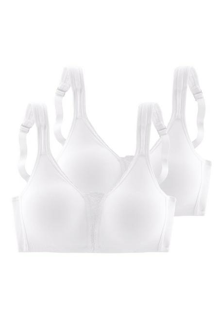 PETITE FLEUR Doppelpack BHs ohne Bügel - weiß sheego Auslauf