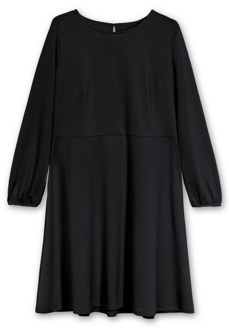sheego Kleid aus Interlock, mit ausgestelltem Rock - schwarz sheego Limitierter Zeitrabatt