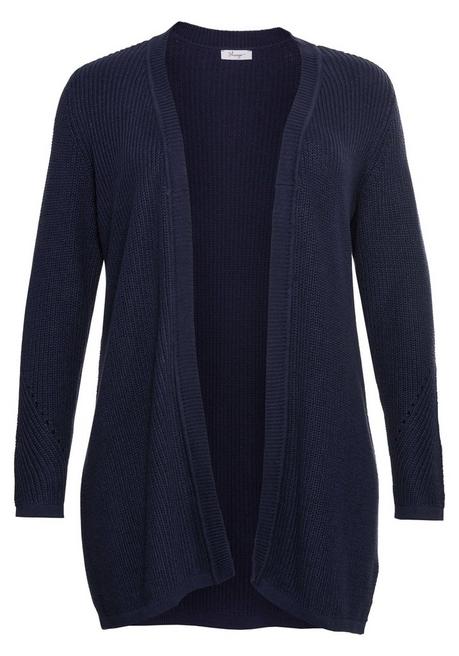 sheego Cardigan aus Grobstrick, in offener Form - marine sheego Günstig kaufen