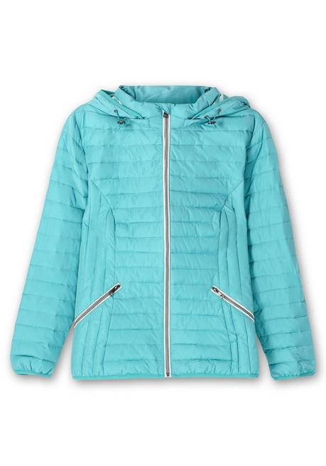sheego Leichte Steppjacke mit abnehmbarer Kapuze - aqua sheego Flash Sale