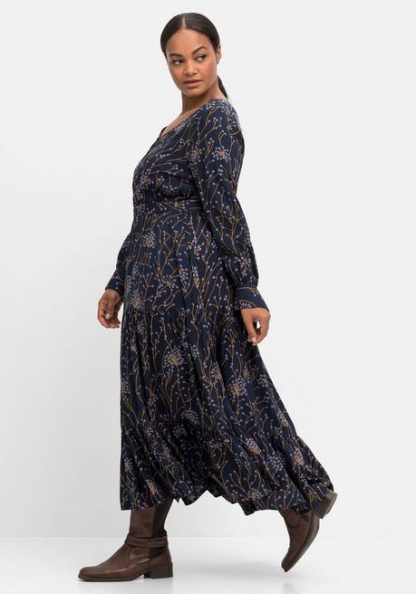 sheego by Joe Browns Maxikleid mit floralem Alloverdruck - nachtblau bedruckt sheego Osterangebot