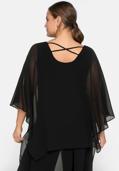 sheego Tunika in 2-in-1-Optik - schwarz sheego Vatertagsangebot