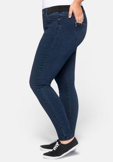 sheego Skinny Jeans mit »Ultimate Stretch«, wächst bis 3 Gr. mit - dark blue Denim sheego Jubiläumsangebot