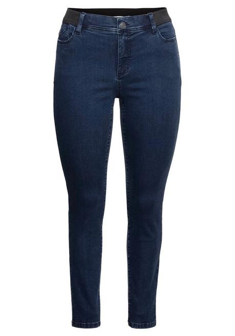 sheego Skinny Jeans mit »Ultimate Stretch«, wächst bis 3 Gr. mit - dark blue Denim sheego Jubiläumsangebot