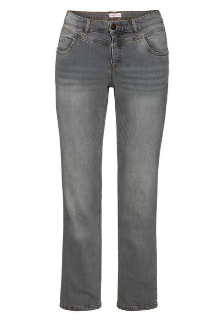 sheego Gerade Jeans mit Used-Effekten - grey Denim sheego Blitzangebot
