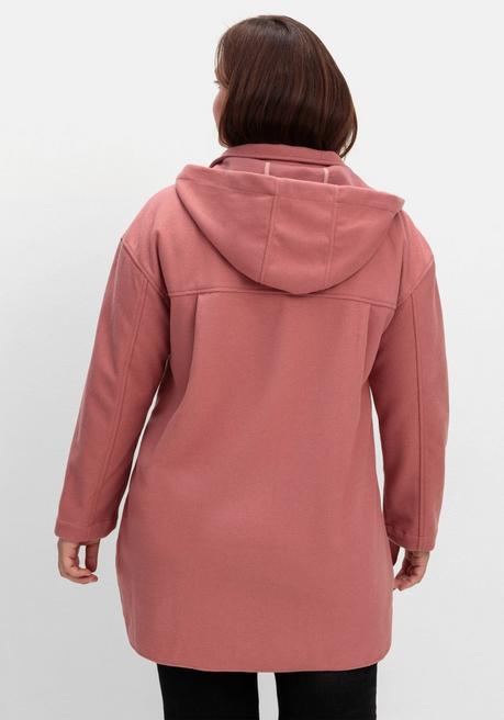 sheego Kapuzenjacke mit Stehkragen und Reißverschluss - rosenholz sheego Bestseller