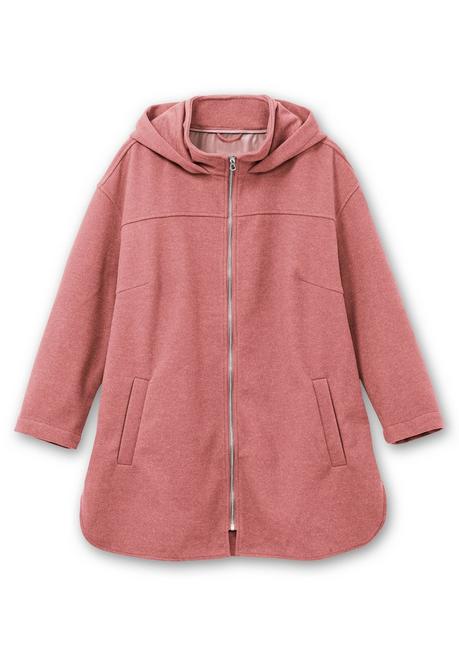 sheego Kapuzenjacke mit Stehkragen und Reißverschluss - rosenholz sheego Bestseller