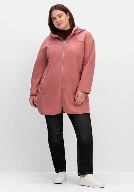 sheego Kapuzenjacke mit Stehkragen und Reißverschluss - rosenholz sheego Bestseller