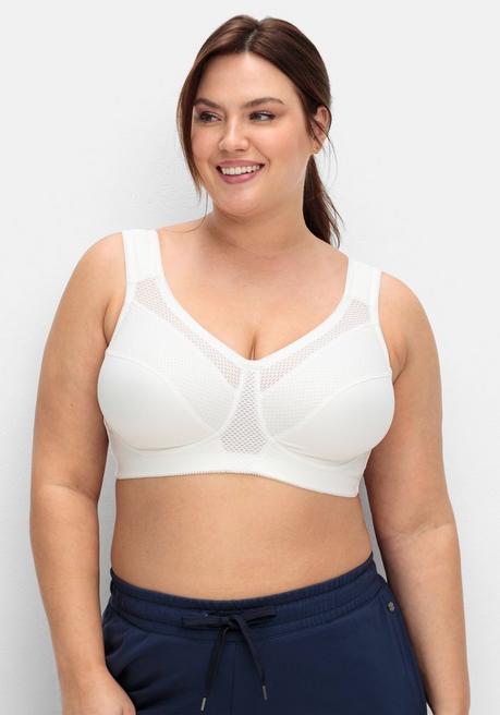 sheego Sport-BH aus COOLMAX®, mit Netzeinsätzen - weiß sheego Wochenangebot