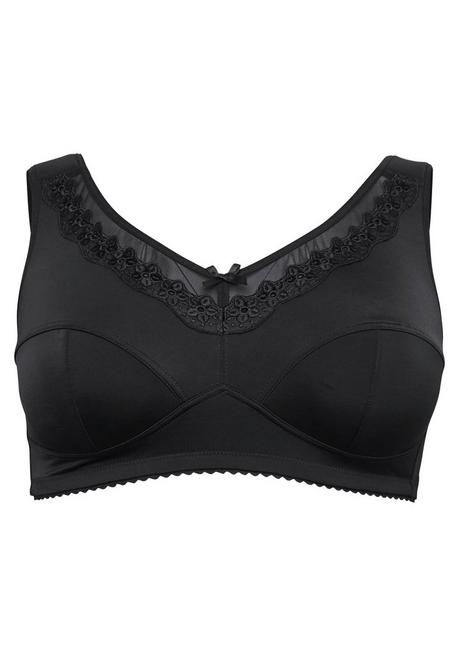 sheego BH ohne Bügel mit breitem Unterbrustband - schwarz sheego Bis zu 50% Rabatt