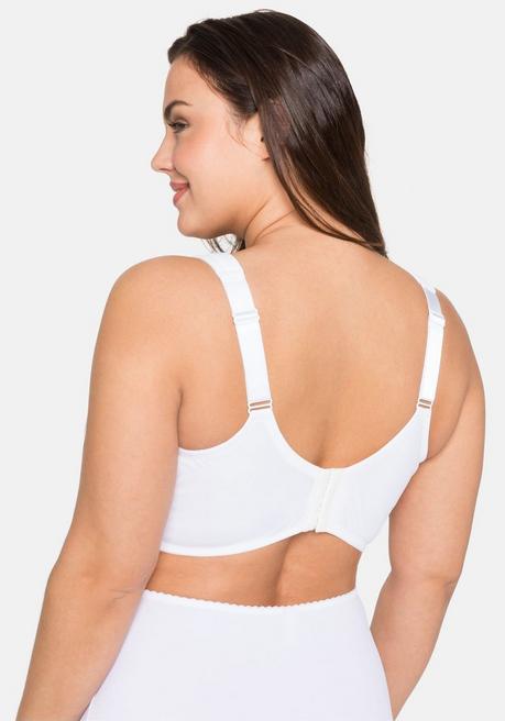 sheego T-Shirt-BH mit Spitze und nahtlosen Cups - weiß sheego Bis zu 60% Rabatt