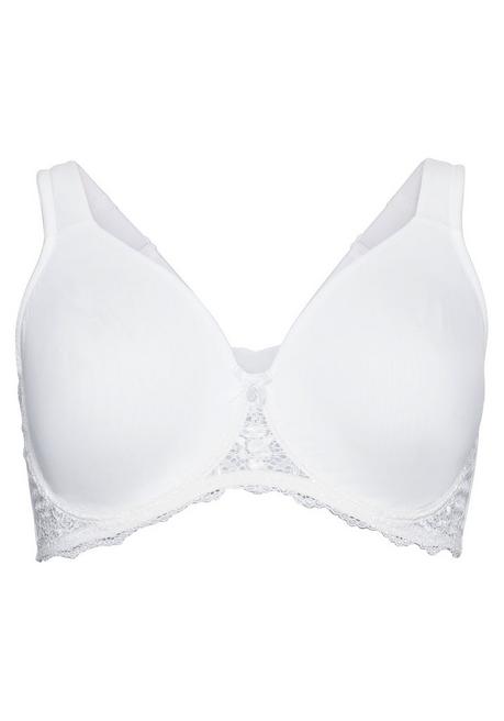 sheego T-Shirt-BH mit Spitze und nahtlosen Cups - weiß sheego Bis zu 60% Rabatt