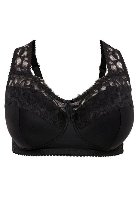 sheego BH ohne Bügel mit wattierten Cups - schwarz sheego Sonderangebot der Fabrik