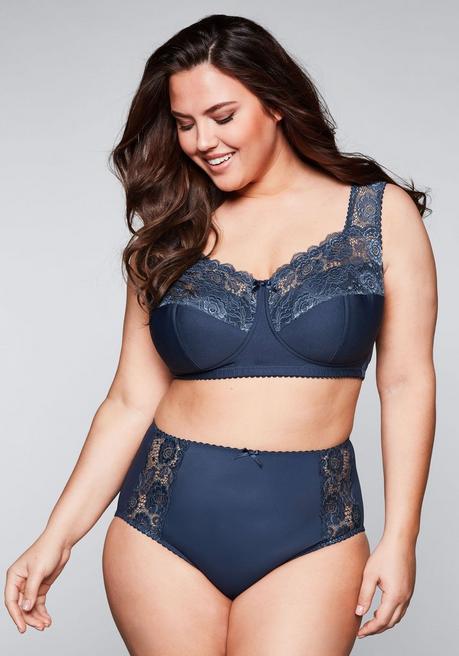 sheego Taillenslip mit transparenter Spitze - saphir sheego Discount Store für neue Produkte
