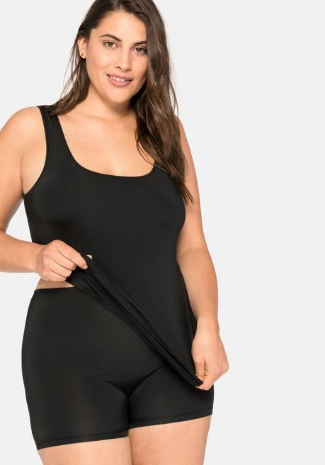 sheego Tanktop in extralanger Form, aus Microfaser - schwarz sheego Riesige Rabatte