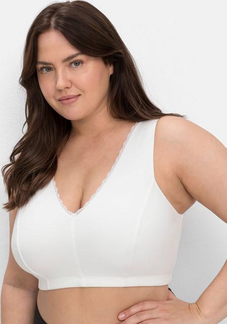 sheego Doppelpack Bustiers mit Spitzenbesatz - schwarz+weiß sheego 50% Rabatt für begrenzte Zeit