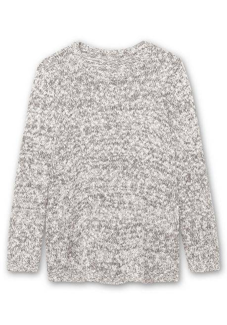 sheego Pullover aus meliertem Effektgarn - anthrazit sheego Sonderangebote