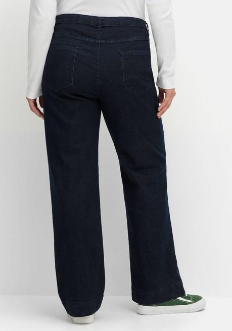 sheego Weite Jeans in Five-Pocket-Form - dark blue Denim sheego Letzte 3 Tage