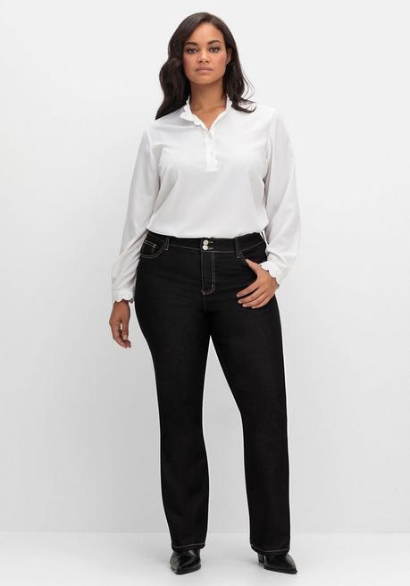 sheego Bootcut-Jeans mit Push-up-Effekt - black Denim sheego JETZT KAUFEN