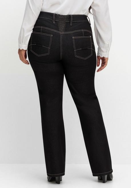 sheego Bootcut-Jeans mit Push-up-Effekt - black Denim sheego JETZT KAUFEN
