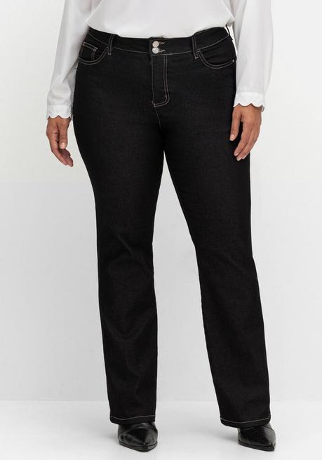 sheego Bootcut-Jeans mit Push-up-Effekt - black Denim sheego JETZT KAUFEN