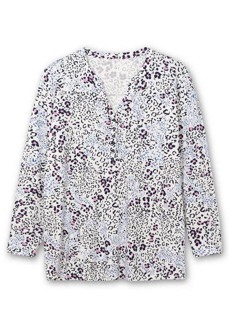 sheego Shirtbluse aus Viskosejersey, mit Animalprint - ecru gemustert sheego Letzte 2 Tage