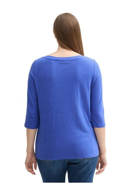 TOM TAILOR Plus 3/4-Arm-Shirt mit U-Boot-Ausschnitt - jeansblau sheego Bis zu 65% Rabatt