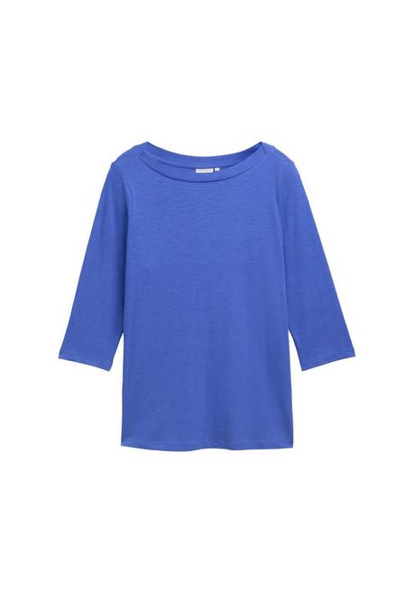 TOM TAILOR Plus 3/4-Arm-Shirt mit U-Boot-Ausschnitt - jeansblau sheego Bis zu 65% Rabatt