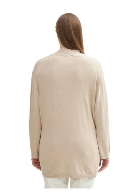 TOM TAILOR Plus Verschlusslose Strickjacke mit Schalkragen - beigefarben sheego Nur noch ein Tag übrig