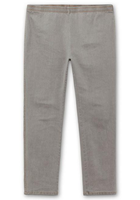 sheego Schmale Jeans mit Stretchbund, ohne Taschen - grey Denim sheego Fabrikladen