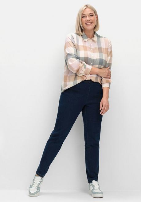 sheego Schmale Jeans mit Stretchbund, ohne Taschen - dark blue Denim sheego Begrenzt auf 3 Tage
