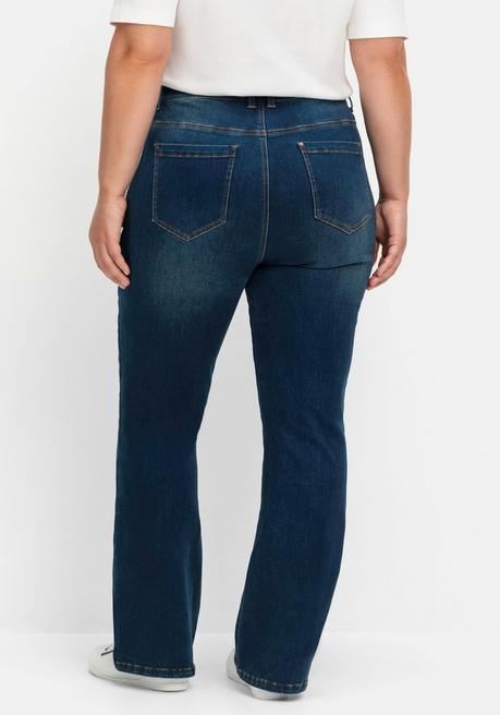 sheego Bootcut Stretch-Jeans mit Bodyforming-Effekt - dark blue Denim sheego Speichern exportieren