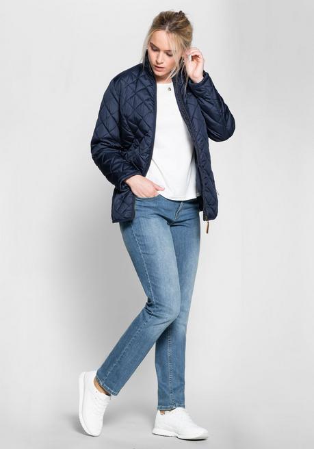 sheego Steppjacke mit hoch schließendem Stehkragen - marine sheego zollfrei