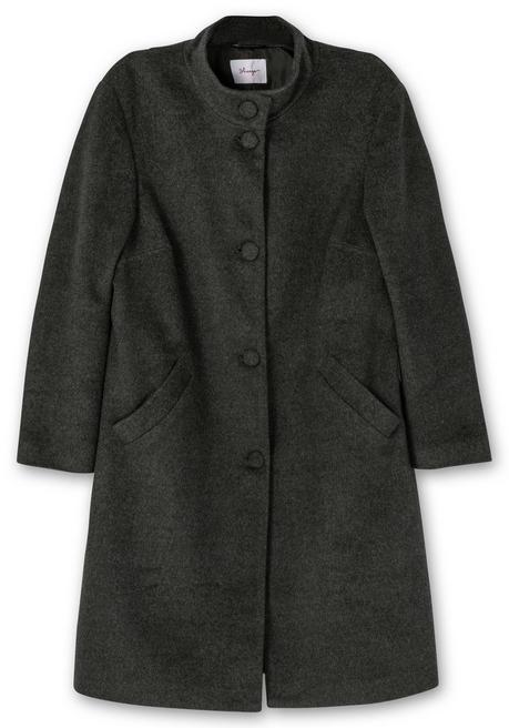 sheego Oversized-Mantel mit Stehkragen, in flauschiger Qualität - anthrazit meliert sheego Verkauf