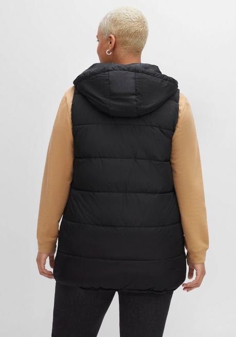sheego Steppweste in A-Linie, mit Kapuze und 2-Wege-Zipper - schwarz sheego im Angebot