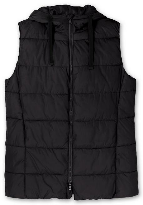 sheego Steppweste in A-Linie, mit Kapuze und 2-Wege-Zipper - schwarz sheego im Angebot