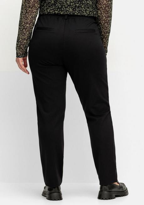 sheego Schmale Joggpants im Cargostil, mit Komfortbund - schwarz sheego Fabrikverkauf