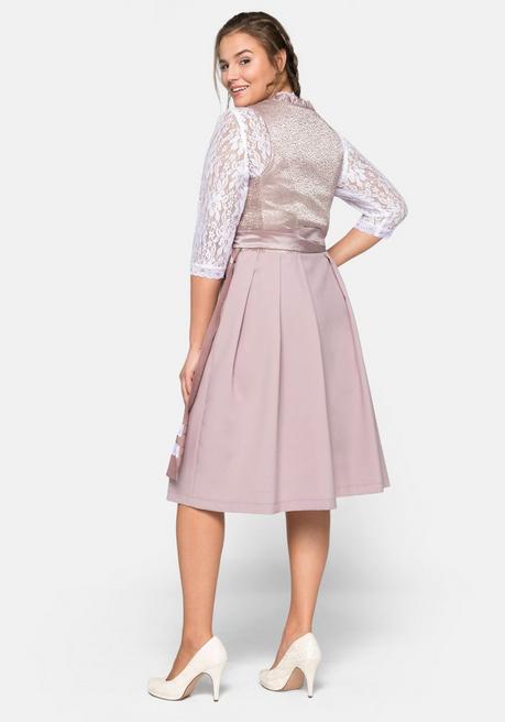 sheego Dirndl 3-teilig mit Schürze und Spitzenbluse - zartrosa sheego Meist gekauft