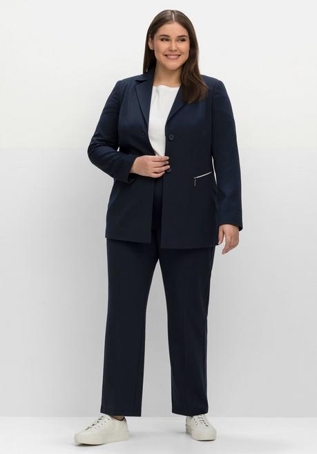 sheego Blazer mit Reißverschluss-Taschen - nachtblau sheego Limitierter Zeitrabatt