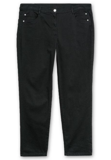 sheego Gerade Stretch-Jeans mit Komfortbund - black Denim sheego Cyber Monday